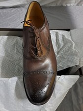 New Men's GUCCI Brown Leather Lace Up Dress Shoes BETIS GLAMOUR Oxford Size 10.5