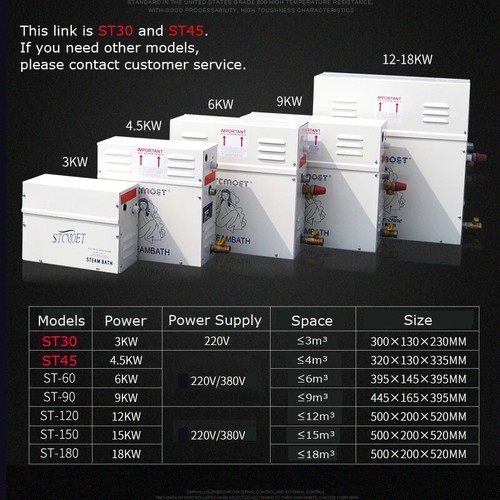 3 kW 4,5 kW Dampfmaschine für den Heimgebrauch 220 V Dampferzeuger Sauna Trockenstromofen - Bild 4 von 9