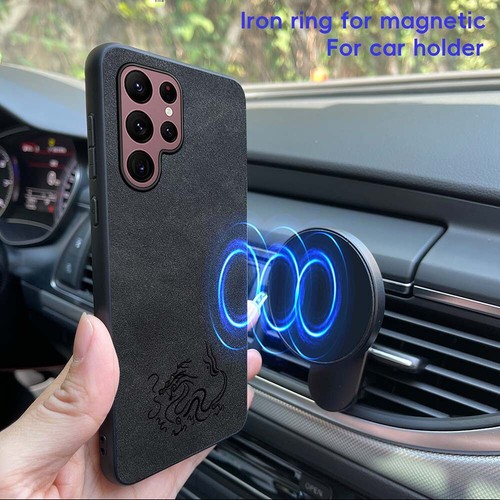 Stoßfeste magnetische Lederhülle Handyhülle für Samsung Galaxy S24 Ultra 23 22 - Bild 18 von 62