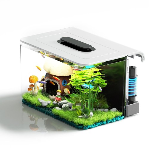 Betta Fish Tank, 2.5 Gallon Aquarium Kit with Modular Filtration ...