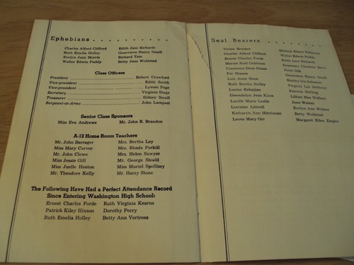 WWII Era 1943 COMMENCEMENT Program/Invite~"GEORGE WASHINGTON" High L.A. CA~ - Picture 5 of 7