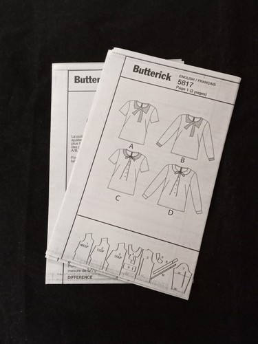 BUTTERICK UNCUT Pattern B5817 Misses Size 6-14 Lightweight Pullover Top Tunic FF - Picture 3 of 9