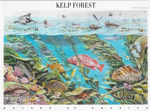 US Kelp Forest Nature Serie 44c Briefmarkenbogen Scott #4423