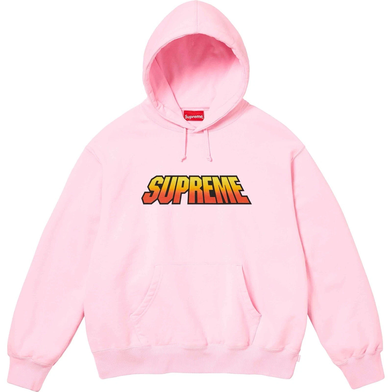 Sweat à capuche rose clair Supreme Dégradé SS24 « Sabotage » Taille XL