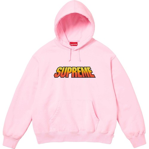 Supreme Gradient Hoodie Light Pink Hooded Sweatshirt SS24 "Sabotage" Size XL