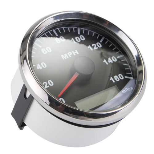 85mm GPS Speedometer Gauge for Car Marine Motorcycle 160mph Odomerter USA STOCK - Foto 2 di 8