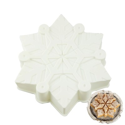 Snowflake Silicone Mold Cake Puck Mold Snowflake Moulds Christmas Candy stunning