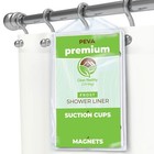 Premium Peva Frost Shower Curtain Liner with Magnets & Suction Cups - 70 X 71.
