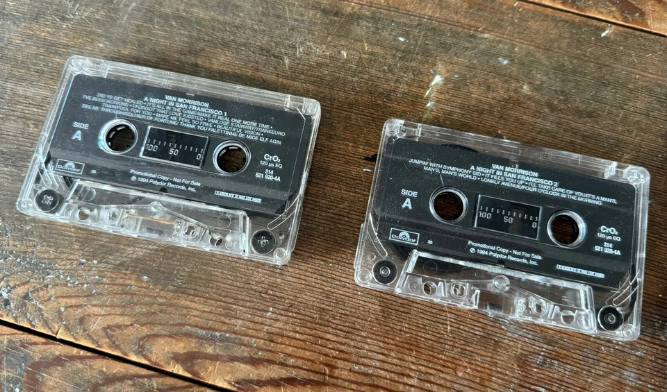 Van Morrison A Night In San Fransisco Promotional Copy Cassette Tapes 1994 NYC - Image 4 of 4