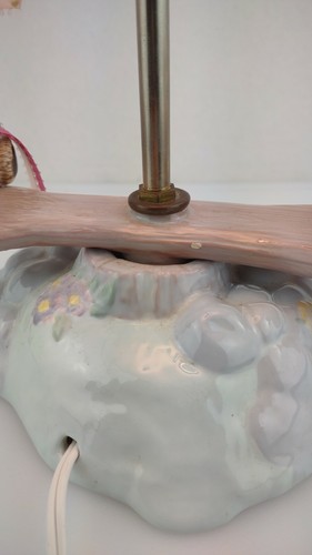 18" Baby Bunny and Bear Playing Teeter/ Tottering/seesawing  Nursery Table Lamp - Picture 8 of 12