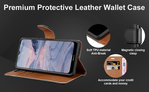 For Nokia 2.4 Phone Case Leather Wallet Book Flip Folio Stand View Cover - Picture 8 of 69