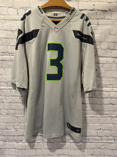 Seattle Seahawks Russell Wilson #3 Nike NFL Trikot XXL GRAU/BLAU - Bild 2 von 6