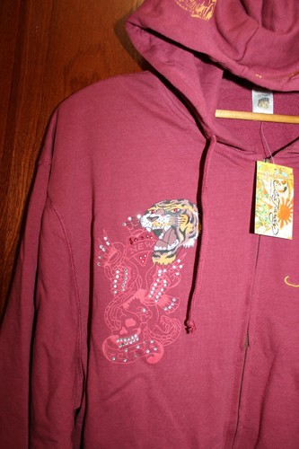 by Ed Hardy Christian Audigier Hoodie-Sweatshirt 3XL (Red purple pink) - Picture 2 of 10