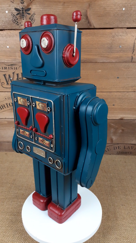 42 cm Tall Large Decorative free standing Metal Robot Money Bank Box - Video 1 of 1