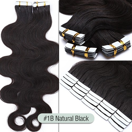 Body Wave dickes Band in Skin Schuss 100 % Remy Echthaarverlängerungen voller Kopf 150g - Bild 14 von 30