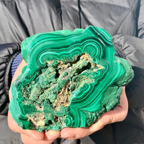 426G Natural malachite slices quartz crystal mineral specimens reiki healing - 第 8/14 張圖片