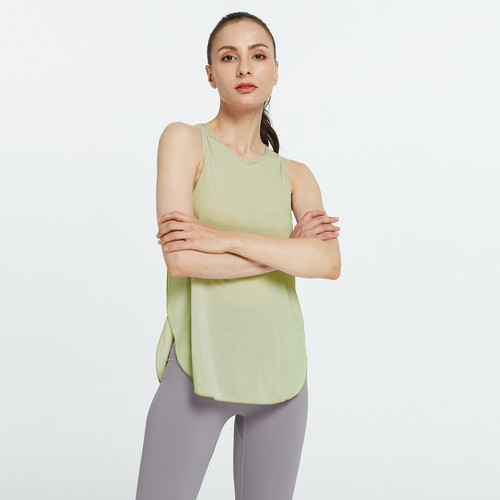 Women's Workout Tank Tops Cool-Dry Sleeveless Loose Fit Yoga Shirt Athletic Tops - Picture 13 of 27