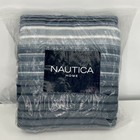 NWT Nautica Grey Blue Striped Quilted Daybed Comforter Home Decor