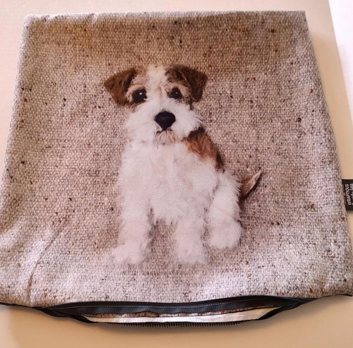 Rough Jack Russell Terrier Dog Vegan Suede Cushion Cover ONLY No FILL Made UK - Picture 1 of 2