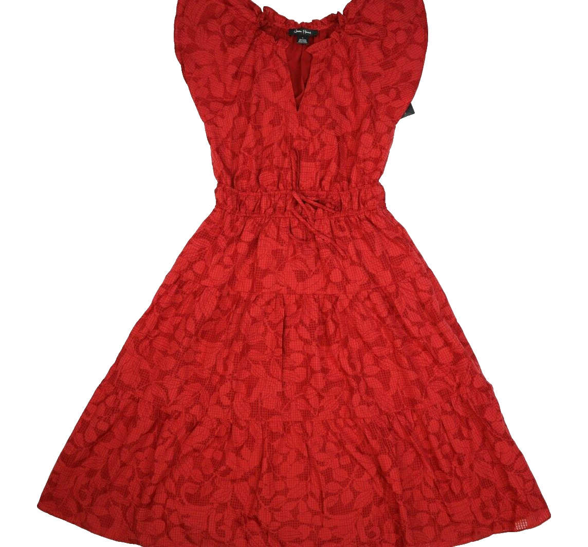 knee length dresses for ladies Jessica Howard Printed Ruched-Waist Midi Dress MSRP $ 119 – DGFOutlet main image 1