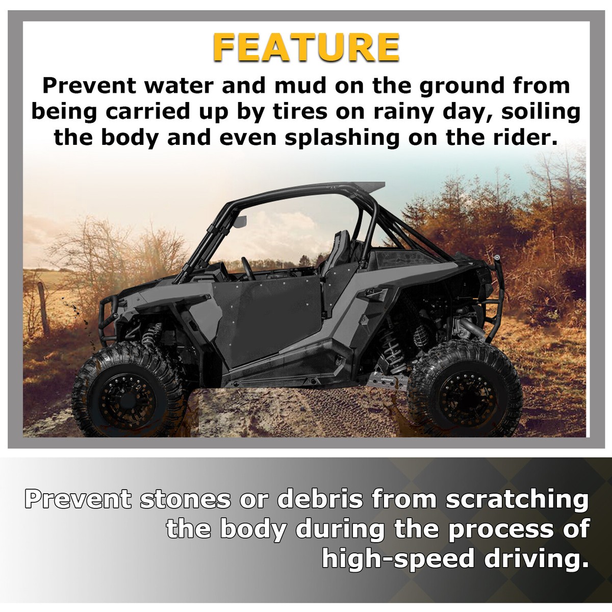 2014-21 Polaris RZR XP 1000 Wide Fender Extensions (Set of 4