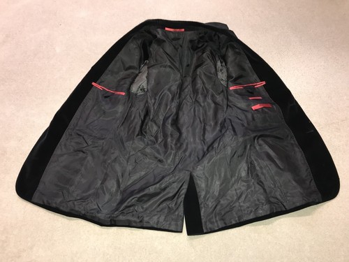 HUGO BOSS - Mens Slim Fit BLACK VELVET JACKET - 38 Reg - STUNNING Evening Jacket - Picture 7 of 10