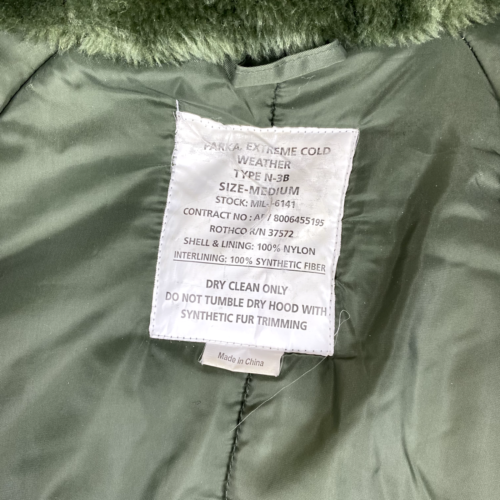 Extreme Cold Weather Parka Mens Medium Type N-3B Army Military Jacket Rothco - Picture 8 of 14