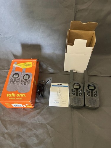 Onn. 16 Miles Walkie Talkies 2 Pack Two Way Radios, LED Light, 121 Privacy Codes - Afbeelding 10 van 12