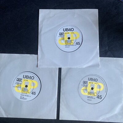 UB40 7  Singles x3 : Many Rivers to Cross, Cherry Baby, Please Don t Make Me Cry