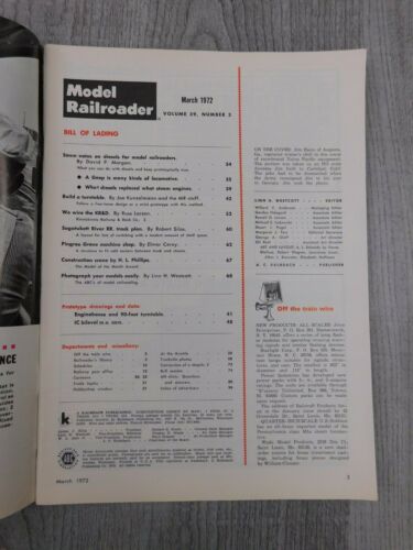 Model Railroader MAR 1972 Vol 39 No 3 Trains Mancave Locomotive Vintage Magazine - Picture 3 of 3
