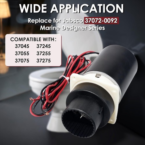 for Jabsco 37072-0092 Marine Designer Series, Quiet Flush Marine Toilet Pump Kit - Picture 2 of 11