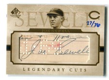 2005 SP Legendary Cuts Joe Sewell Cut Auto 27/76 Reds