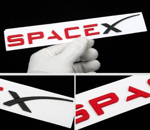3D Space X Rear Trunk Body Badge Letter Emblem Decal Sticker For Model S 3 X Y - Picture 4 of 5