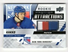 2019-20 UD Premier Attractions Rookie Patch Jersey 14/25 Kaapo Kakko #PAKK