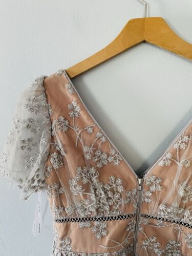 NWT Self Portrait EMBROIDERED BLOSSOM TIERED MINI DRESS - Picture 4 of 8