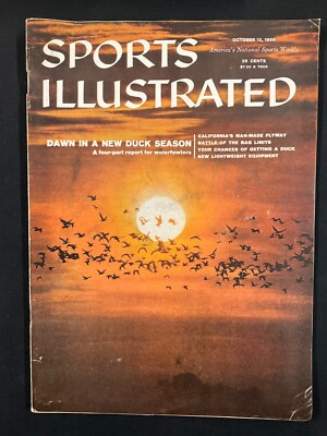 #ad Sports Illustrated Newstand October 1959 Issue Dawn in a New Duck Season Cover $20.00