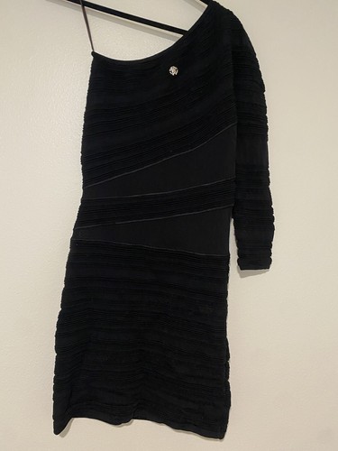 NWOT Roberto Cavalli Sz 6 Ruched Front Black Sheer Bodycon Dress Britney Spears - Picture 10 of 12