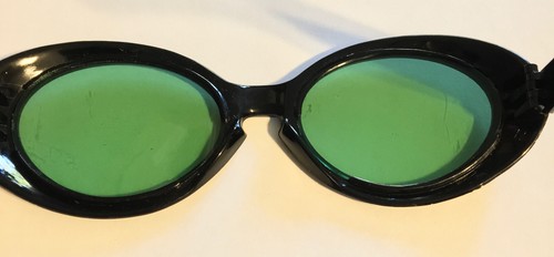 Occhiali da sole vintage neri Reg-u-Lite in plastica verde - Foto 6 di 7