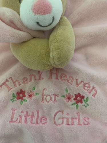 Baby Starters Thank Heaven For Little Girls Teddy Bear Lovey Security Blanket - Picture 3 of 6
