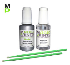 Lackstift Set geeignet für Mercedes 744 / 9744 Brilliantsilber Met. + Klarlack