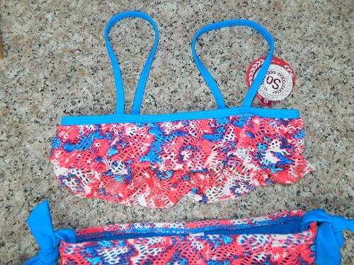 NWT SO Brand girls 2-piece Ruffled Bikini Swim Bathing Suit* 7 NEW $32 - Picture 2 of 3