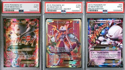 2015 XY Pokemon Mewtwo EX 164/162 Secret Breakthrough MINT PSA 9 +