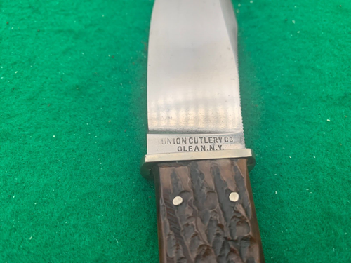 1923-1937 UNION CUT CO - KABAR Beautiful BONE HUNTER RARE KNIFE SHEATH - Picture 6 of 13