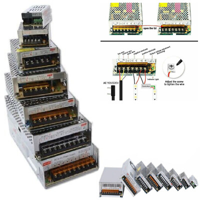 DC 5V / 12V / 24V LED Trafo Netzteil Schaltnetzteil Netzteil LED Streifen DE