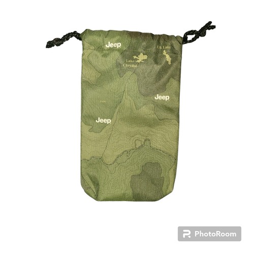 Jeep kleiner Kordelzug Nylon Beutel Allzwecktasche grün topografische Karte Elch See - Bild 6 von 6