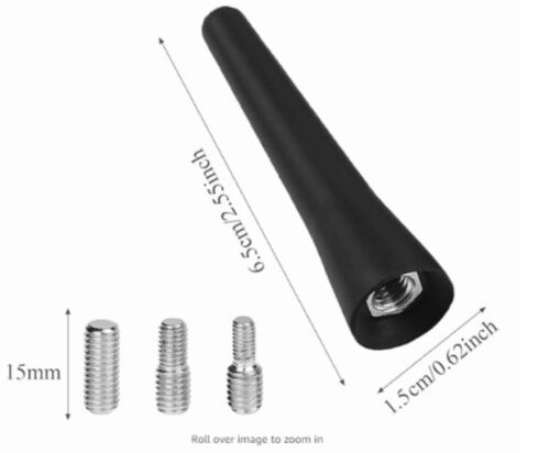 Antenne KFZ STAB Autoantenne Kurzstabantenne Sport Schwarz 6,5cm Für MINI Cooper - Picture 2 of 4