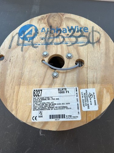 1000' Reel Alpha 6327 3 Conductor 24 awg Shielded Wire Cable 6327 SL001 - Picture 2 of 4