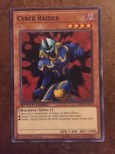 Cyber Raider SBTK-EN012 Yugioh Speed Duel Trading Card - Picture 1 of 2