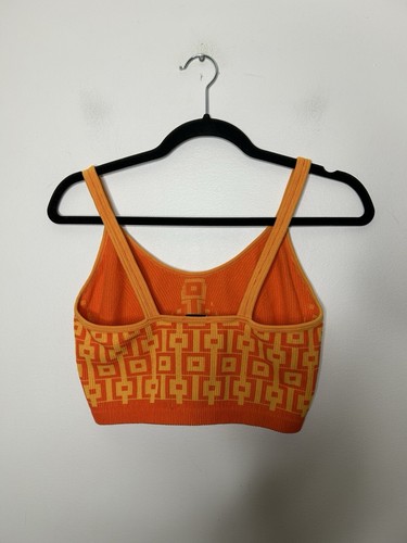 Zara Women's Limitless Contour Collection Orange Seamless Crop Top Size M-L - Picture 4 of 9