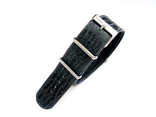 NATO G10 ® Shark skin calf Leather watch band strap Military RAF Pilot IW SUISSE - Picture 17 of 18